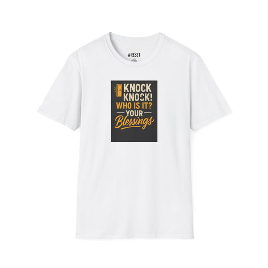 Knock Knock Blessings  - Unisex Softstyle T-Shirt